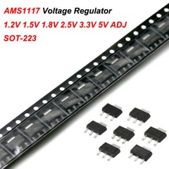 AMS1117-1.2V 1.5V 1.8V 2.5V 3.3V 5V ADJ SMD Voltage Regulator SOT-223