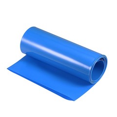 Battery Wrap, 150mm(6-inch) Flat 1.5m PVC Heat Shrink Tube Wraps Blue