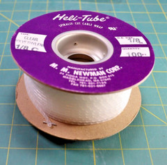 Heli-Tube HT1/8 UR Spirally-Cut Cable Wrap Clear Polyethylene 1/8″ OD 100ft