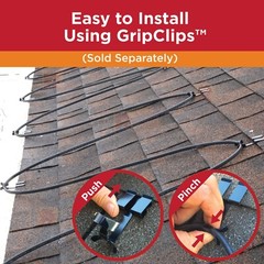Heat Tape Pro,120V,10ft Power Cord, Roof and Gutter Ice Dam Prevention(14 sizes)