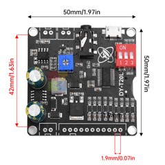 20W MP3 Player Voice Playback Module DC6-35V D-class Custom Audio Board for TF