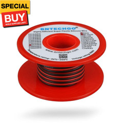 26 Gauge Silicone Wire Spool Red and Black Each 50ft 2 Separate Wires Flexible 2