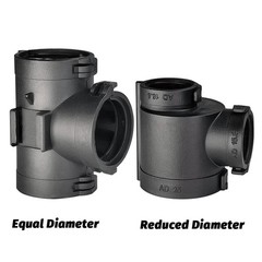 Corrugated Pipe Snap Tee Connector Fitting Nylon For Corrugated Cable Tubing