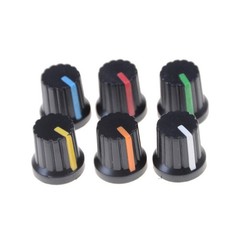 10x Potentiometer Switch Knob Cap Hole Dia 6mm Volume Control Rotary Knob Cap.N8