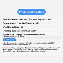 1-10X LED Rotating Gyro Flashing Light DIY Kit DIY Electronic Soldering Practice