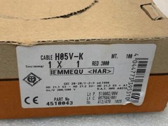 Lapp Kabel 4510043 H05V-K Single Core Cable 18AWG Red 100m New
