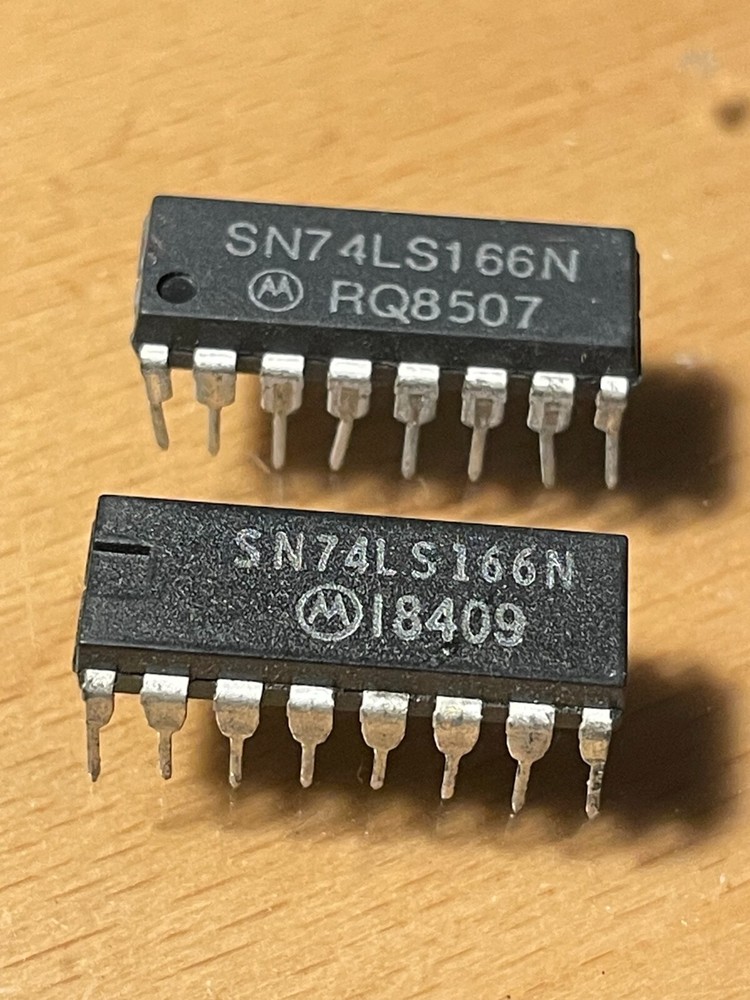 SN74LS166N MOTOROLA 16 PIN DIP PACKAGE SHIFT REGISTER.
