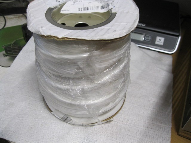 25ft Delfingen Nu-Sleeve Coated Braided Sleeving T117-FR 4 A WH 3/4″ 200°C