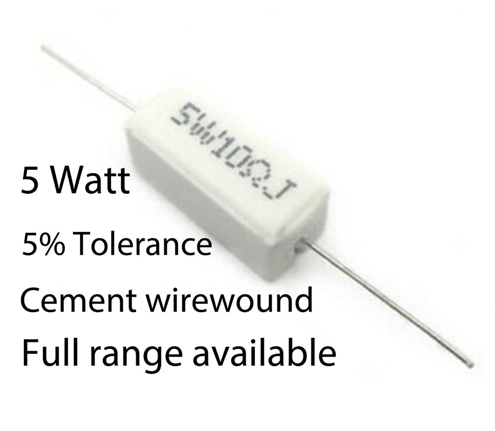 ‌5W ±5% Cement Power Resistors Horizontal 0.05Ω-100KΩ Heat Resistant‌