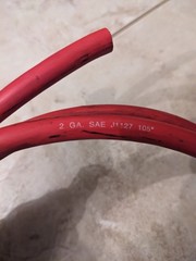 2/0 AWG Gauge Copper Battery Cable Power Wire AUTO, Boat, RV. 6′-8″ Long W/ Lugs