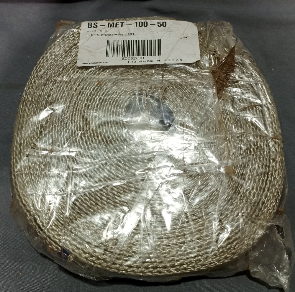Metal Braided Sleeving 50′ BS-MET-100-50
