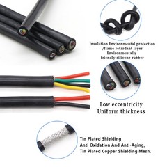 2/3/4/6 Multi-Core Cable Silicone Round Wire Automotive Marine 0.3mm²-2.5mm²