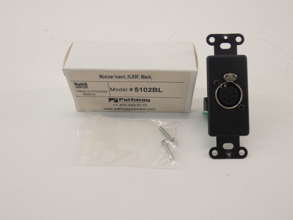 Pathway 5102BL XLR5F Connector Modular Insert 5-Pin – NEW Surplus!