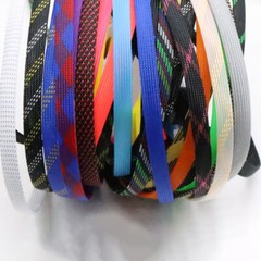12mm Width Coloured PET Expandable Braid Sleeving Cable Wire Sleeve Sheath Dense