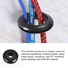 Wiring Grommets – Rubber Open Grommet – Cable Hole Plug Bung Wire Cable Protect