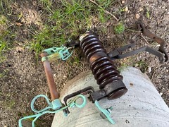 Antique Kearney 1930’s Electricity Insulators With Fuse Breaker and Pole Attach