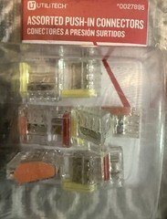 lot of electrical supplies – NEW – staples/straps/connectors – 13 packages