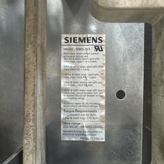 Siemens WMS-263 200 Amp 600 V Meter Socket Test Block 3 Phase