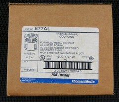 Thomas & Betts 677AL 1″ Aluminum Erickson Coupling For Rigid Metal Conduit