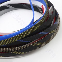 PET Nylon Braided Sleeve Tube 14 mm Width Audio Car Cable Wire Sleeving Sheath