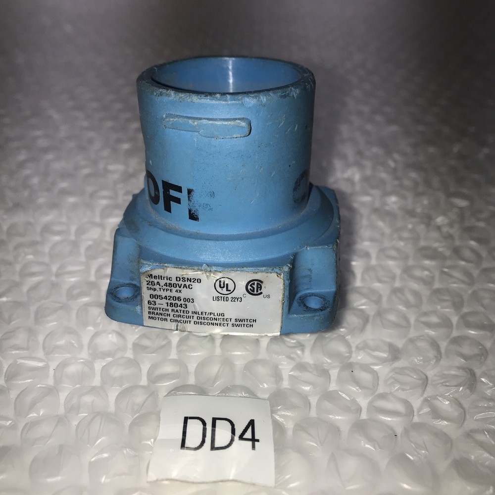 * Preowned Meltric Inlet Plug 63-18043 20A 408VAC DSN20 #