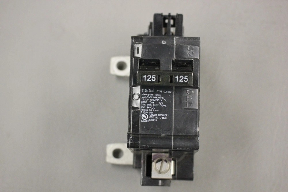 USED SIEMENS MBK125A / EQ8682 240VAC 2-POLE MAIN BREAKER 125 Amp