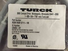 Turck RSM RKM 5711-1M, Minifast 5 Pin 1 Meters M/F