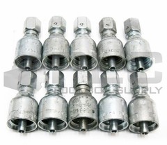 LOT OF 10 NEW PARKER 1C343-6-4 HYDRAULIC FITTING 1/4″ HOSE X L 6MM FEMALE