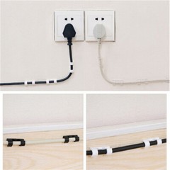 Self Adhesive Wire Cable Cord Clips Clamp Table Wall Tidy Organizer Holder 20-60