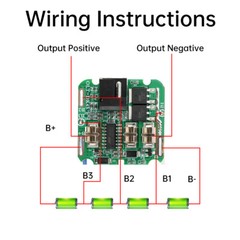 4S 16.8V 30A 18650 Li-ion Battery Protection Board BMS Dual MOS for Power Tools