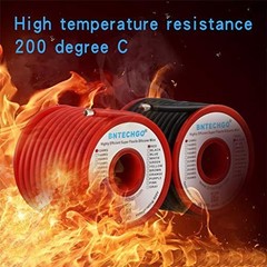 12 Gauge Silicone Wire Spool Red and Black Each 25Ft Flexible 12 AWG Stranded Ti