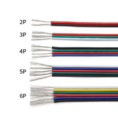 Flat Ribbon Cable 3 4 5 6 Pin Way Hook-up Wire Flexible PVC Cable LED Connectors