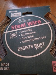 100 Ft. Galvanized Steel Wire 4 Strands 20 Gauge Rust Resistant.made In U.S.A.