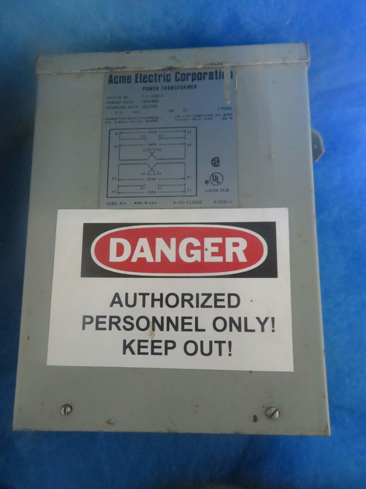 ACME ELECTRIC T-1-53013 3.0 KVA Power Transformer + 1 Year Warranty