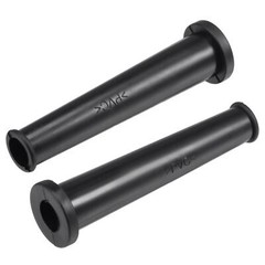 Cord Boot Protector Cable Sleeve Rubber 75mm Length Black 2 Pcs