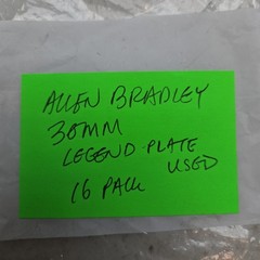 16 Pack Allen Bradley 30mm Push Button Legend Plate Mixed Lot See Pictures