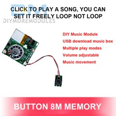 8M Recordable Sound Module MP3 Music Voice Player Board for Greeting Card DIY