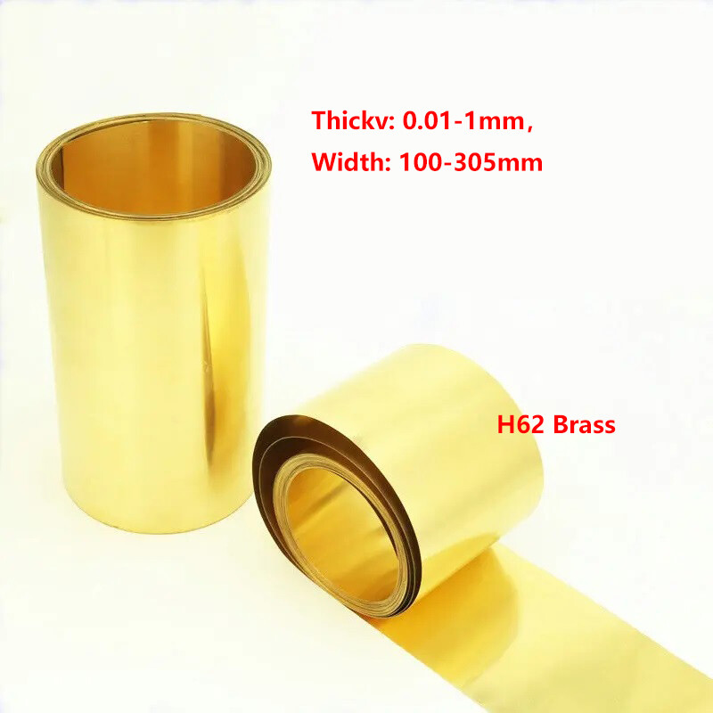 Thick 0.01-1mm，Width 100-305mm, Brass Metal Sheet Strip Yellow Copper Foil Plate