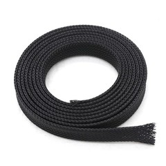 Expandable Braided Cable Tidy Sleeving Wire Harness Flexible Black Polyester PET