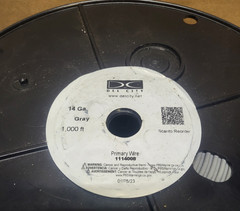 Del City Primary Wire 14 AWG, Grey 1,000ft Spool 1114008