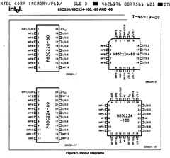 QTY (7) N85C220-80 INTEL PLCC-28 uPLD NOS ..