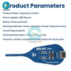 5pcs Type-C XA5 Motherboard Coil Tester Electromagnetic Inductor Detector Tool