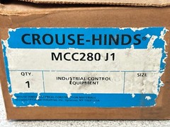 NEW Crouse Hinds MCC280-J1 Explosion Proof Pilot Light Red Glass Diamond Lens