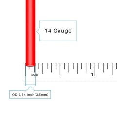 BNTECHGO 14 Gauge Silicone Wire Spool red and Black Each 25ft Flexible 14 AWG St
