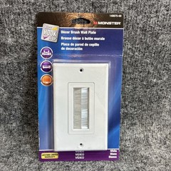 Monster Products 140675-00 Decor Brush Wall Plate White