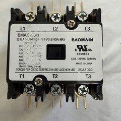 BAOMAIN Definite Purpose Contactor 3 Pole FLA 40 Amp 120V Coil AC