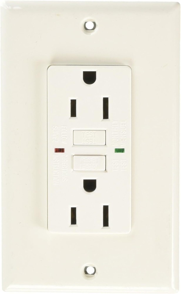 ROYAL PACIFIC 9214WHL, 15A Gfci White W/Green Led Function, 1 pc