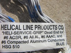 10 – Helical Line Grip Dead End Service Grip #6ACSR #6AAAC Compacted Power Trans
