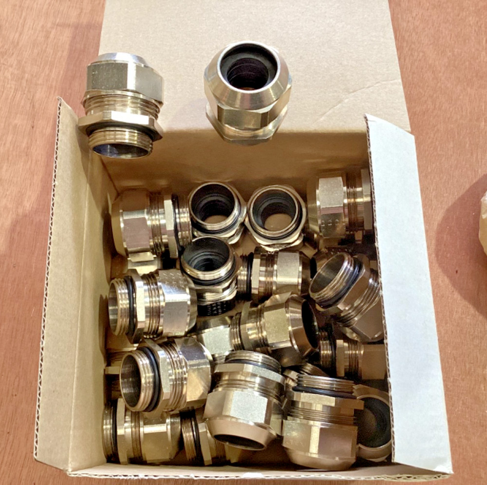 Agro 1000.25 Nickel Plated Brass M25 x 1.25 Cable Glands (Box of 25)