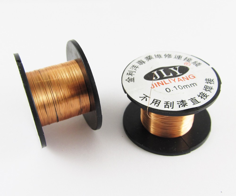 1pc JLY 0.1mm Fly Line Maintenance Welding PPA Enamelled Line Copper Reel Wire